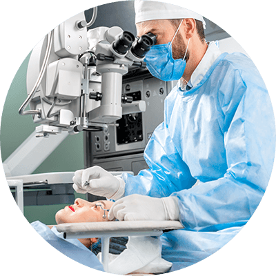 Cataract Surgeon Performing Surgery