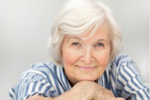 older person smiling
