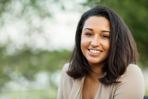 Woman smiling